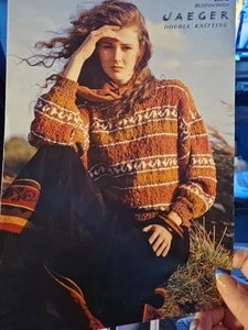 JAEGER KNITTING PATTERN 6057D FOR LADIES SWEATER IN DK ~ SIZES 34- 42” - Picture 1 of 3