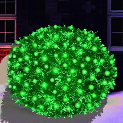Christmas Net Lights Outdoor, 5ftx5ft 100LED Green Wire, Connectable Bus - Image 1 of 4