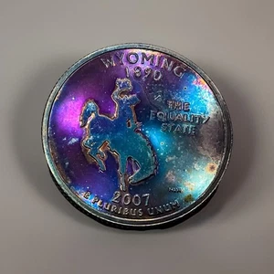 🌈 MONSTER TONE CHOICE GEM + Wyoming Statehood Quarter “S” Natural Deep Tones - Picture 1 of 2