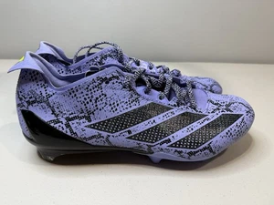 Size 11 Men's Adidas Adizero Electric 2 Exotic Speed Purple Black Cleats IE3894 - Picture 1 of 5