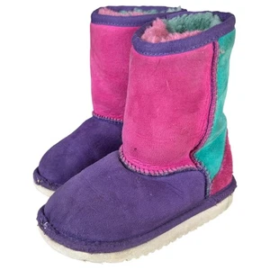 UGG Australia Colorblock rosa lila blau Stiefel 3151T Kleinkind Größe 9 - Bild 1 von 9