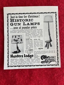 Vintage 1962 Print Ad Hunters Lodge Gun Lamps Advertisement - Picture 1 of 7