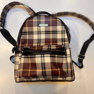 Burberry Classic Plaid Backpack Outer pockets Zip Closure 15 x 12 x 5in - Picture 1 of 12
