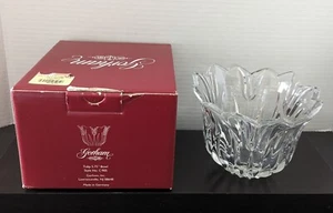 Neu im Karton Gorham Kristall Tulpenschüssel 5,75 Zoll hoch Made in Germany - Bild 1 von 12