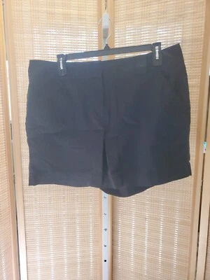 Pantalones Cortos Madison Negros Algodón Bolsillos Cinturón Lazos Mujer Talla Grande 18W X 6 G3977 Foto 1 de 4