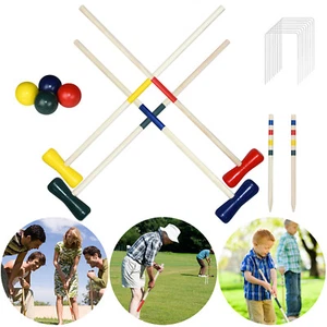 Krocket Croquet Garten Spiel für 4 Spieler Spielzeug Crockett Kroquet Camping* - Bild 1 von 9