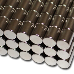 5 NEODYM POWER MAGNETE D8x10 mm NdFeB N35 SCHEIBEN STAB PINNWAND HAFTKRAFT 3 KG - Bild 1 von 2