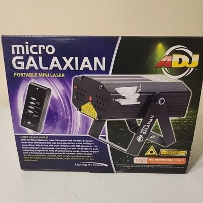 American DJ ADJ Micro Galaxian Effect Laser Light Machine with Remote C5 - Image 1 of 4