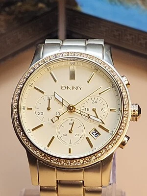 Reloj cronógrafo para dama DKNY NY-8322 tono dorado bisel cristal aluminio ENVÍO GRATUITO Foto 1 de 4