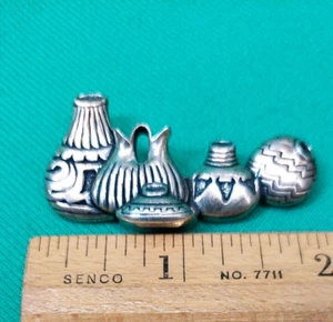 Vintage S.T.C. Sterling Silver Southwest Native American Indian Pottery Pin - Picture 1 of 5