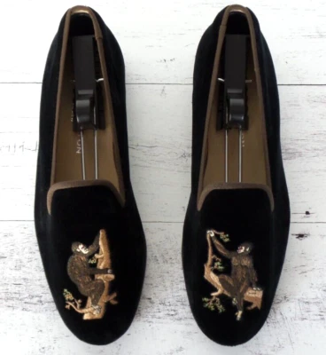 ¡TAN LINDO! Zapatillas Mocasines Para Mujer $575 Stubbs & Wootton Terciopelo "GEORGE" 7 Foto 1 de 4