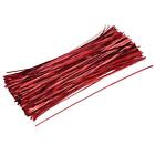 Foil Twist Ties 12" Plastic Closure Tie for Bread, Candy Red 750pcs