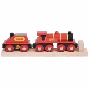 Nuevos trenes de madera motor rojo grande - Imagen 1 de 2