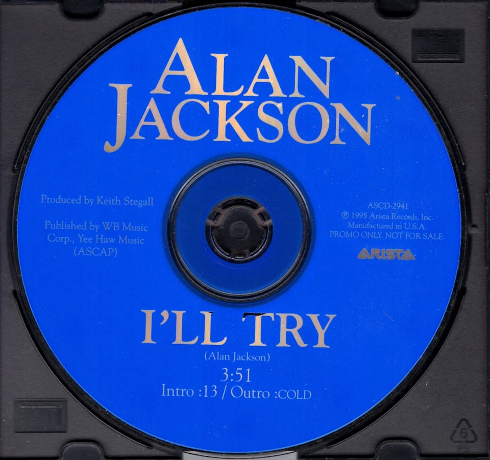 Alan Jackson - I'll Try - PROMO CD Single - Disc Only - Image 1 of 1