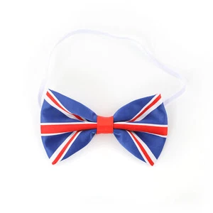 Union Jack Cloth Bow Tie | British Fancy Dress Accessory | Coronation Costume - Picture 1 of 6