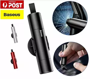 Baseus Car Safety Hammer Emergency Glass Breaker Window Belt Cutter Escape Tool - Picture 1 of 14