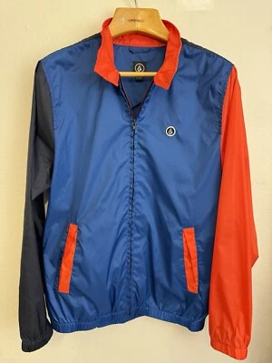 Volcom Anaza Men’s Size L Rain Jacket Hooded Water Resistant Lined Windbreaker - Image 1 of 4