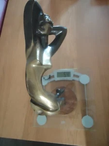Rare Bronze Ballerina Sculpture Dancer Wooden Base 40CM ( 5.4 KG ) - Picture 1 of 12