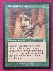 Magic The Gathering SCOURGE ONE WITH NATURE card MTG - Picture 1 of 2