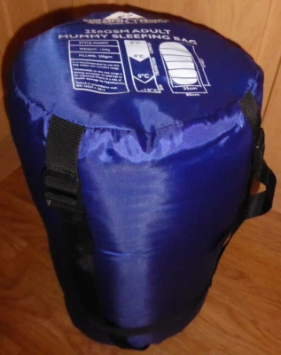 1 x OZARK TRAIL MUMMY Sleeping Bag Single COMFORT (250gsm) 4 DEGREES BLUE *NEW* - Image 1 of 4