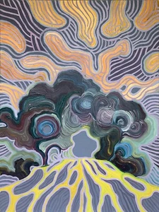 Original óleo sobre lienzo pintura impresionismo lineal modernismo portal mágico - Imagen 1 de 6