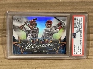 PSA 10 SHOHEI OHTANI/MIKE FORELLE 2023 Topps kosmisches Chrom STERNCLUSTER EDELSTEIN NEUWERTIG - Bild 1 von 3