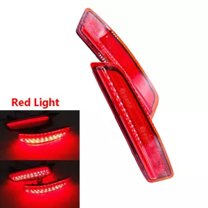 2 Red Lens Rear Bumper Reflector LED Tail Stop Brake Light For 2013+ Lexus ES GS - Picture 1 of 5