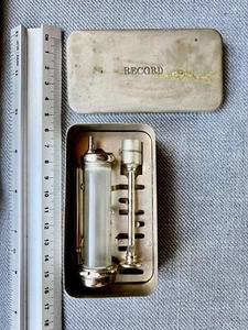 Vintage Military Nickel Plated Cased Syringe & Needles British Made by Record - Picture 1 of 5