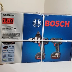 BOSCH CLPK222-181 18V 1/2 in Hammer Drill/Driver & 1/4 in Hex Impact Driver Kit - Picture 1 of 12