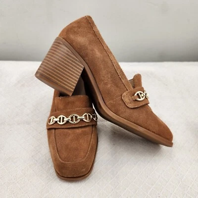 Alex Marie Women's Farin Loafer Pump Shoes Brown Leather Suede Size 7 M - Imagem 1 de 4