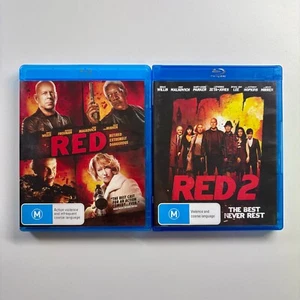 LIKE NUEVO Lote Blu-Ray Rojo y Rojo 2 Set de Película de Acción Bruce Willis John Malkovich - Imagen 1 de 6