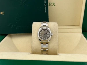 Rolex Ladies Datejust 179174 Factory Mother Of Pearl Diamond Dial Steel 18K Gold - Picture 1 of 16