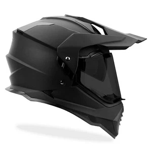 NWT DOT Dual Sport MX Motocross Helmet dirt bike ATV Matte Black Snowmobile  - Picture 1 of 15