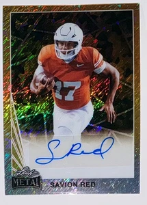 2024 Hoja Colectiva Savion Rojo Autógrafo Brillo Dorado #d 1/1 - Imagen 1 de 1