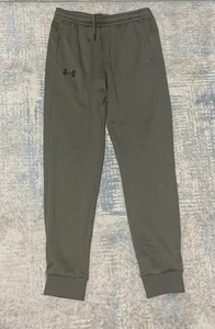 Under Armour Boys Joggers Youth Large Marine Green Fleece Tapered BRAND NEW - Picture 1 of 3