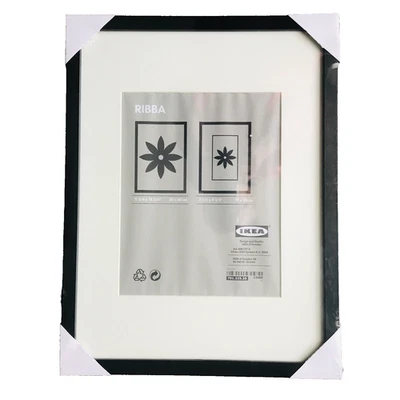 IKEA Ribba Black Picture Frame 30X40 cm 11.75x15.75 or 7.5x9.5 w/ Mat-NEW/SEALED - Image 1 of 4