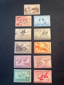 Vintage 1938-1949 Federal Migratory Bird Hunting Stamps - Lot of 11 - Ungraded - Picture 1 of 1