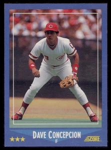 1988 Score #210 Dave Concepcion fast neuwertig Cincinnati Reds - Bild 1 von 1