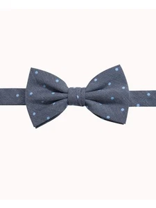 RYAN SEACREST Mens Gray Polka Dot Bow Tie - Picture 1 of 3