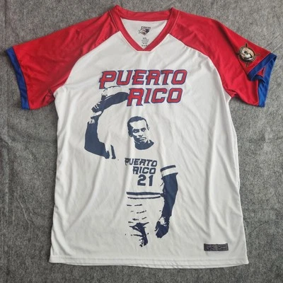 Roberto Clemente 50 Aniversario Shirt Men's 2XL Puerto Rico #21 FBPR 3000 Hit - Image 1 of 4