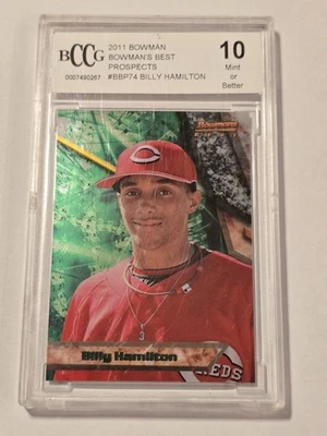 Bowmans Best Prospects Billy Hamilton 2011 novato Cincinnati Reds #BBP74 BCCG 10 Foto 1 de 2