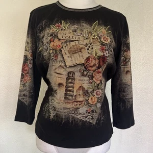 Top Christopher & Banks vintage impreziosito GRANDE made USA - Foto 1 di 12