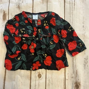 Carter's Baby Girls Dress/Long Top Red and Green Holiday 6m Button Front - Picture 1 of 4