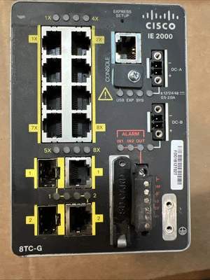 Cisco IE 2000 8-Port 10/100 Industrial Ethernet Switch P/N: IE-2000-8TC-G-B - Image 1 of 2