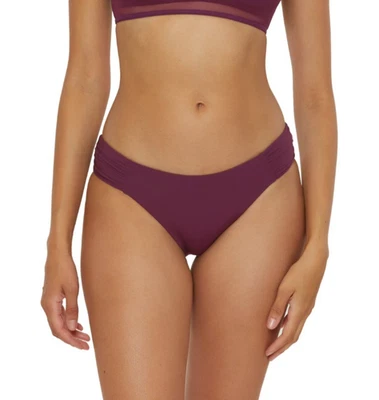Parte inferior de bikini Becca Rebecca Virtue X2746 código de color ajuste americano, berenjena, M Foto 1 de 4