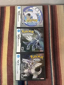 Pokemon Nintendo DS Diamante, Perla e Anima Argento NFR Custodia e Libretto SOLO - Foto 1 di 16