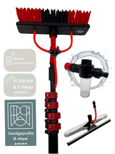 [SET] Teleskop-Waschbürste 3,6m/4,6m/7m Teleskop Waschbürste Reinigungsbürste - Bild 1 von 6