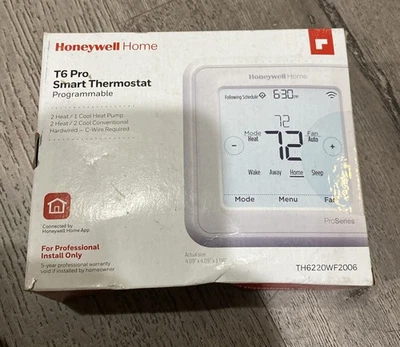 Honeywell Home T6 Pro Smart Thermostat Programmable TH6220WF2006 White - Image 1 of 4