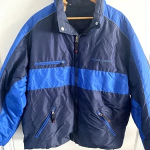 Vintage 90s Ralph Lauren Polo Sport Reversible Down Puffer Jacket Mens Sz XLarge - Picture 1 of 7