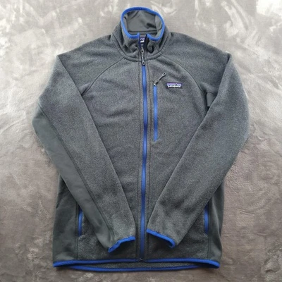 Chaqueta polar Patagonia para hombre pequeña gris azul cremallera completa bolsillo en el pecho exterior cálida Foto 1 de 4